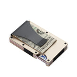 NNEDSZ 2 Pcs Gold Aluminum Alloy RFID Blocking Wallet - Compact, Lightweight Credit Card Holder and Money Clip