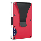 NNEDSZ 2 Pcs Red Aluminum Alloy RFID Blocking Wallet - Compact, Lightweight Credit Card Holder and Money Clip