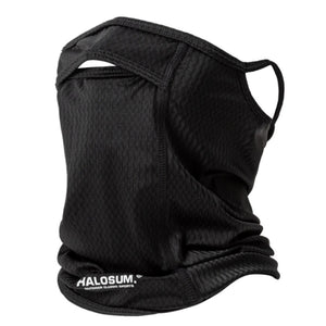 NNEDSZ 2 Pcs Black UV Protection Breathable Cycling Face Mask with Ear Hooks – Summer Ice Silk Neck Gaiter for Men and Women
