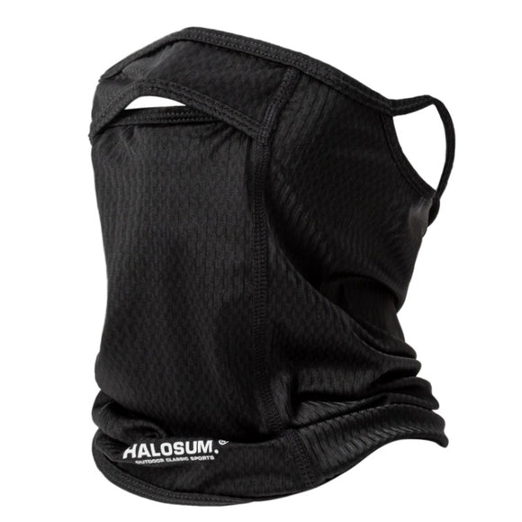 NNEDSZ 2 Pcs Black UV Protection Breathable Cycling Face Mask with Ear Hooks – Summer Ice Silk Neck Gaiter for Men and Women