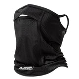 NNEDSZ 2 Pcs Black UV Protection Breathable Cycling Face Mask with Ear Hooks – Summer Ice Silk Neck Gaiter for Men and Women