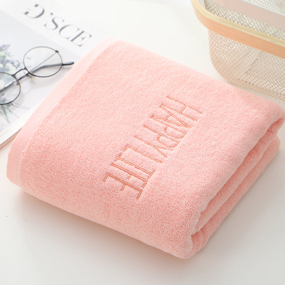 NNEDSZ Pink Soft Cotton Bath Towel - 70x140cm, Quick Dry, Super Absorbent