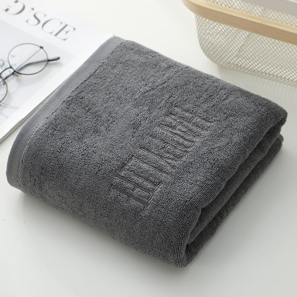 NNEDSZ Dark Gray Soft Cotton Bath Towel - 70x140cm, Quick Dry, Super Absorbent