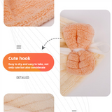 NNEDSZ Pink Soft Coral Fleece Towel and Bath Towel Gift Set - 5-Piece Luxurious Absorbent Set