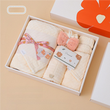 NNEDSZ Off White Soft Coral Fleece Towel and Bath Towel Gift Set - 5-Piece Luxurious Absorbent Set