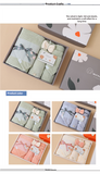 NNEDSZ Blue Soft Coral Fleece Towel and Bath Towel Gift Set - 5-Piece Luxurious Absorbent Set