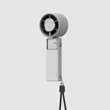NNEDSZ Black Portable Turbo Handheld USB Rechargeable Fan with Digital Speed Display - High-Speed Cooling Fan for Outdoor Use