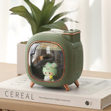 NNEDSZ Green USB Desktop Dual Mist Cute Humidifier with Essential Oil Diffuser, 500ml Large Capacity, Quiet Aromatherapy Machine for Bedroom and Office