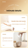 NNEDSZ Off White USB Desktop Dual Mist Cute Humidifier with Essential Oil Diffuser, 500ml Large Capacity, Quiet Aromatherapy Machine for Bedroom and Office