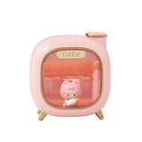 NNEDSZ Pink USB Desktop Dual Mist Cute Humidifier with Essential Oil Diffuser, 500ml Large Capacity, Quiet Aromatherapy Machine for Bedroom and Office