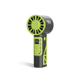 NNEDSZ Black And Green 100-Speed Mecha Handheld Fan | USB Rechargeable High-Speed Mini Fan | Powerful & Silent | Lightweight 150g with 6-8 Hour Battery Life