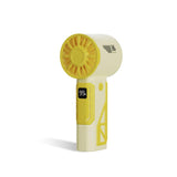 NNEDSZ Yellow 100-Speed Mecha Handheld Fan | USB Rechargeable High-Speed Mini Fan | Powerful & Silent | Lightweight 150g with 6-8 Hour Battery Life