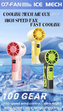 NNEDSZ Pink 100-Speed Mecha Handheld Fan | USB Rechargeable High-Speed Mini Fan | Powerful & Silent | Lightweight 150g with 6-8 Hour Battery Life