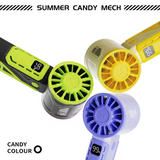 NNEDSZ Purple 100-Speed Mecha Handheld Fan | USB Rechargeable High-Speed Mini Fan | Powerful & Silent | Lightweight 150g with 6-8 Hour Battery Life