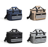 NNEDSZ Grey 18L Large Capacity Outdoor Insulated Cooler Bag - Portable Picnic Ice Pack with Shoulder Strap