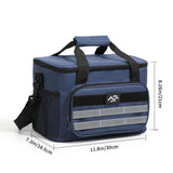 NNEDSZ Dark Blue 18L Large Capacity Outdoor Insulated Cooler Bag - Portable Picnic Ice Pack with Shoulder Strap