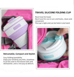 NNEDSZ 2 Pcs Purple Collapsible Silicone Coffee Cup - Portable, Food-Grade, Microwave & Freezer Safe Travel Mug(Combination pack of the same color)