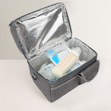 NNEDSZ Black Large Insulated Breast Milk Storage Bag, Dual Layer with Aluminum Foil Lining, Waterproof Oxford Fabric, Portable Handheld Food Container
