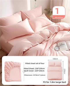 NNEDSZ 4 Packaging Pink Disposable Travel Bedding Set - Waterproof & Clean, Soft Non-Woven Fabric, 4 Pieces Set for Twin Beds