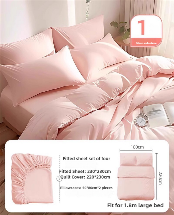 NNEDSZ 4 Packaging Pink Disposable Travel Bedding Set - Waterproof & Clean, Soft Non-Woven Fabric, 4 Pieces Set for Twin Beds