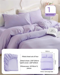 NNEDSZ 4 Packaging Purple Disposable Travel Bedding Set - Waterproof & Clean, Soft Non-Woven Fabric, 4 Pieces Set for Twin Beds