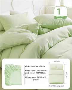 NNEDSZ 4 Packaging Green Disposable Travel Bedding Set - Waterproof & Clean, Soft Non-Woven Fabric, 4 Pieces Set for Twin Beds