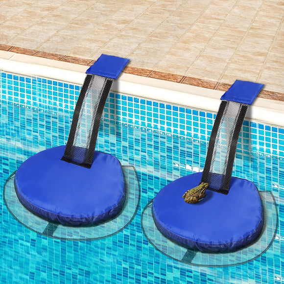 NNEDSZ 2 Pcs Blue Outdoor Animal Rescue Escape Net for Swimming Pools – Frog and Bird Escape Ladder, PVC Material