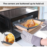 NNEDSZ 2-piece set (Gray Edge Yellow Background + Red Edge White Background) Non-stick Silicone Baking Mat for Oven & Microwave | Reusable, Thickened Fiber Baking Pad for Macarons, Cookies, Bread, Roasting Chicken, and More