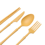 NNEDSZ Four-person Set Blue Eco-Friendly Wheat Straw Dinnerware Set,  Plate, Bowl, Cup & Utensil Set - Lightweight, Reusable, and Durable for Home, School, and Travel