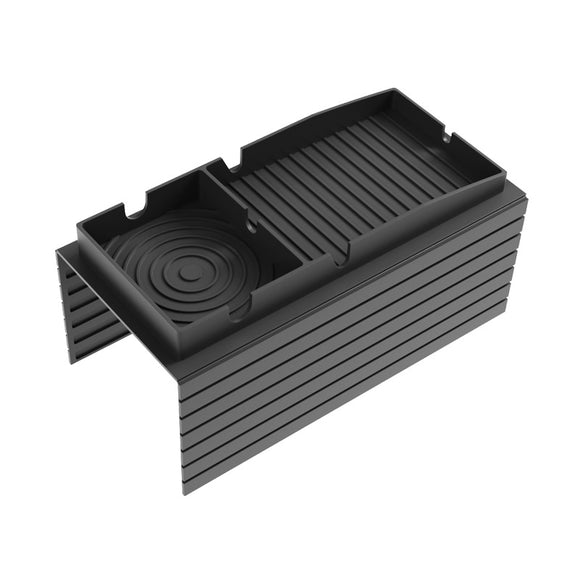 NNEDSZ Black Multi-Function Sofa Cup Holder Tray, Silicone Drink Organizer, Adjustable and Easy-to-Clean Sofa Armrest Storage Box for Drinks, Snacks, and Gadgets