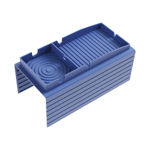 NNEDSZ Blue Multi-Function Sofa Cup Holder Tray, Silicone Drink Organizer, Adjustable and Easy-to-Clean Sofa Armrest Storage Box for Drinks, Snacks, and Gadgets