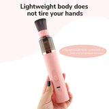 NNEDSZ Pink Mini Portable Wireless Dust Vacuum Cleaner, Powerful and Long-Lasting Handheld Vacuum for Makeup Tables, Powder, and Dust