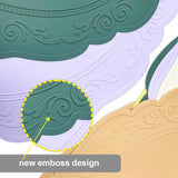 NNEDSZ 2 Pcs Purple Oval Embossed Floral Edged Silicone Placemats, Non-Slip, Heat-Resistant, Easy-to-Clean Dining Table Mats, Korean and European Style