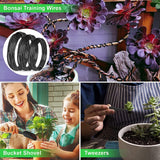 NNEDSZ 24-Piece Bonsai Tree Tool Kit for Gardening Starters – Complete Bonsai Care Set with Organizer Bag