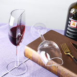 NNEDSZ 2 Pcs Unique Half-Round Crystal Wine Glass - Elegant Champagne Flute for Red & White Wine