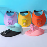 NNEDSZ 2 Pcs Purple UV Protection USB Rechargeable Fan Hat - Adjustable Large Brim Sun Hat with 3-Speed Wind Control