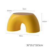 NNEDSZ Yellow Minimalist Round Shape Footstool - Durable Anti-slip Rainbow Stool for Home, Creative Design PP+Polypropylene Material, Comfortable Shoe Bench