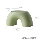 NNEDSZ Green Minimalist Round Shape Footstool - Durable Anti-slip Rainbow Stool for Home, Creative Design PP+Polypropylene Material, Comfortable Shoe Bench