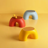 NNEDSZ Green Minimalist Round Shape Footstool - Durable Anti-slip Rainbow Stool for Home, Creative Design PP+Polypropylene Material, Comfortable Shoe Bench