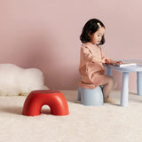 NNEDSZ Green Minimalist Round Shape Footstool - Durable Anti-slip Rainbow Stool for Home, Creative Design PP+Polypropylene Material, Comfortable Shoe Bench