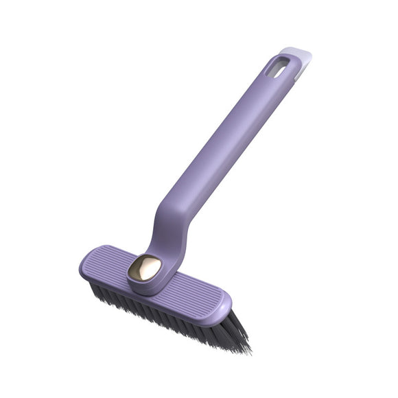 NNEDSZ 3 Pcs Purple Multi-Function Rotating Gap Cleaning Brush, 2-in-1 Hard Bristle Brush for Bathroom Tiles and Grout Lines