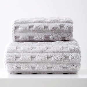 NNEDSZ Grey Thickened Coral Fleece Towel Set, Large Bath Towel & Face Towel Combo, Soft & Absorbent Towels for Home Use