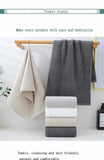 NNEDSZ Grey Premium Cotton Towel Set - 6 Pieces, Soft & Absorbent Bath Towels for Adults