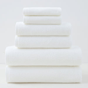 NNEDSZ White Premium Cotton Towel Set - 6 Pieces, Soft & Absorbent Bath Towels for Adults