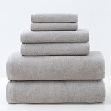 NNEDSZ Light Gray Premium Cotton Towel Set - 6 Pieces, Soft & Absorbent Bath Towels for Adults