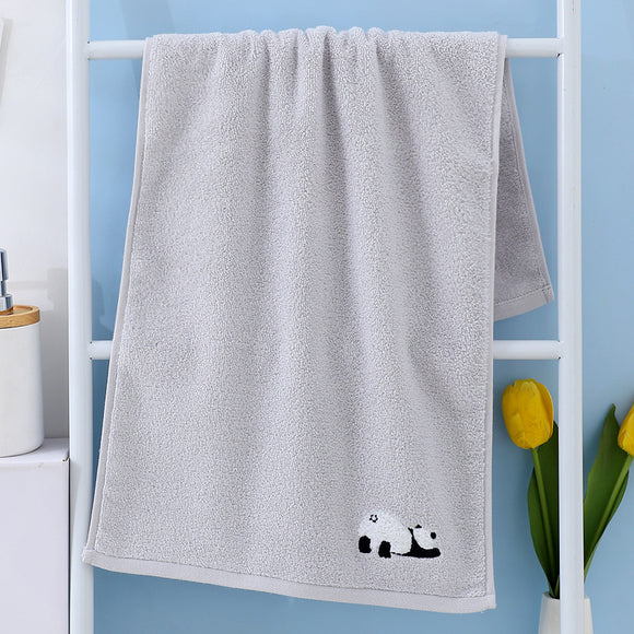 NNEDSZ 2 Pcs Grey Panda Print Soft Cotton Hand Towel, Super Absorbent Mini Towels, 34x75cm