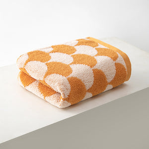 NNEDSZ Orange Thickened and Enlarged Cotton Hand Towels - 3 Pack (34x74cm) - Soft and Absorbent Bath Towels for Adults