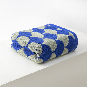 NNEDSZ Blue Thickened and Enlarged Cotton Hand Towels - 3 Pack (34x74cm) - Soft and Absorbent Bath Towels for Adults