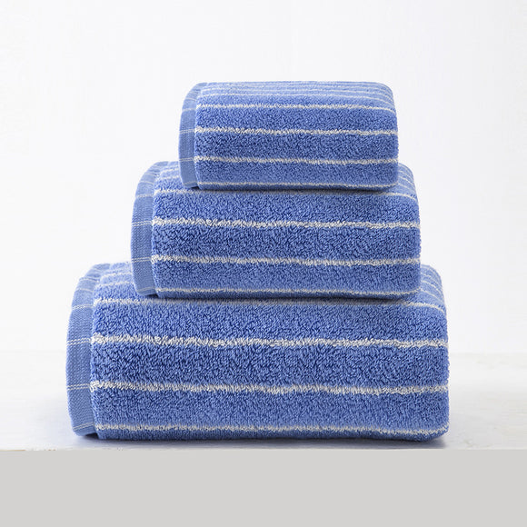 NNEDSZ Blue Soft and Absorbent Cotton Towel Set | 3-Piece Luxury Bath Towels - Ideal for Adults, Face & Bath Towels