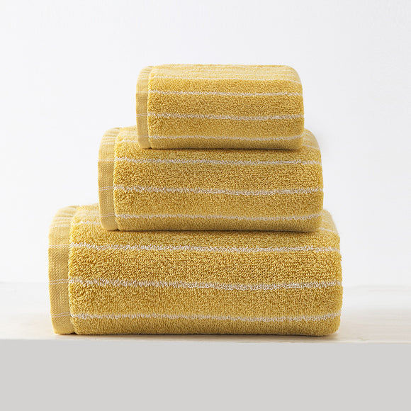 NNEDSZ Yellow Soft and Absorbent Cotton Towel Set | 3-Piece Luxury Bath Towels - Ideal for Adults, Face & Bath Towels